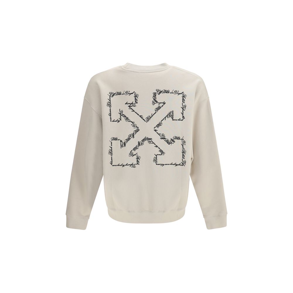 Beige Cotton Sweatshirt - ventzia