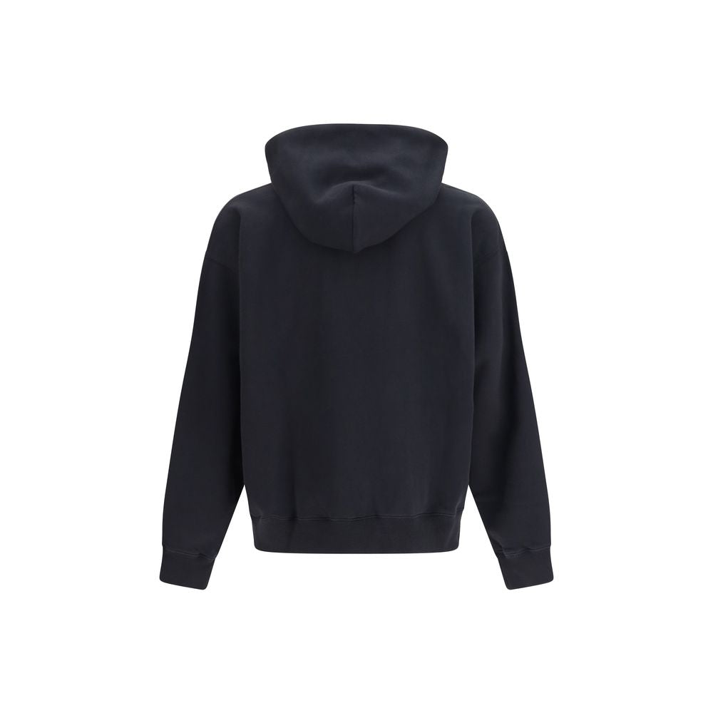 Black Cotton Sweatshirt - ventzia