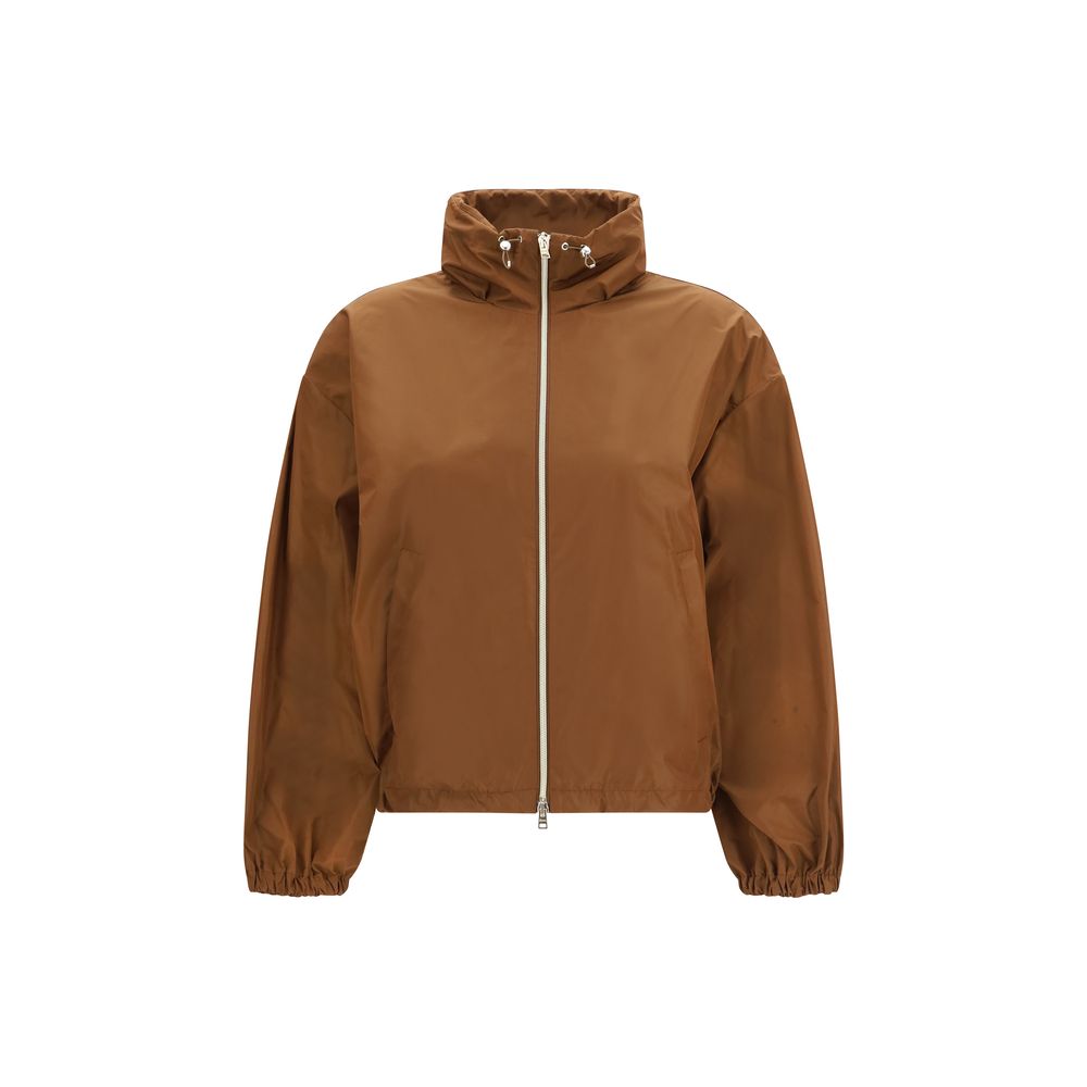Brown Polyester Rain Coat - ventzia