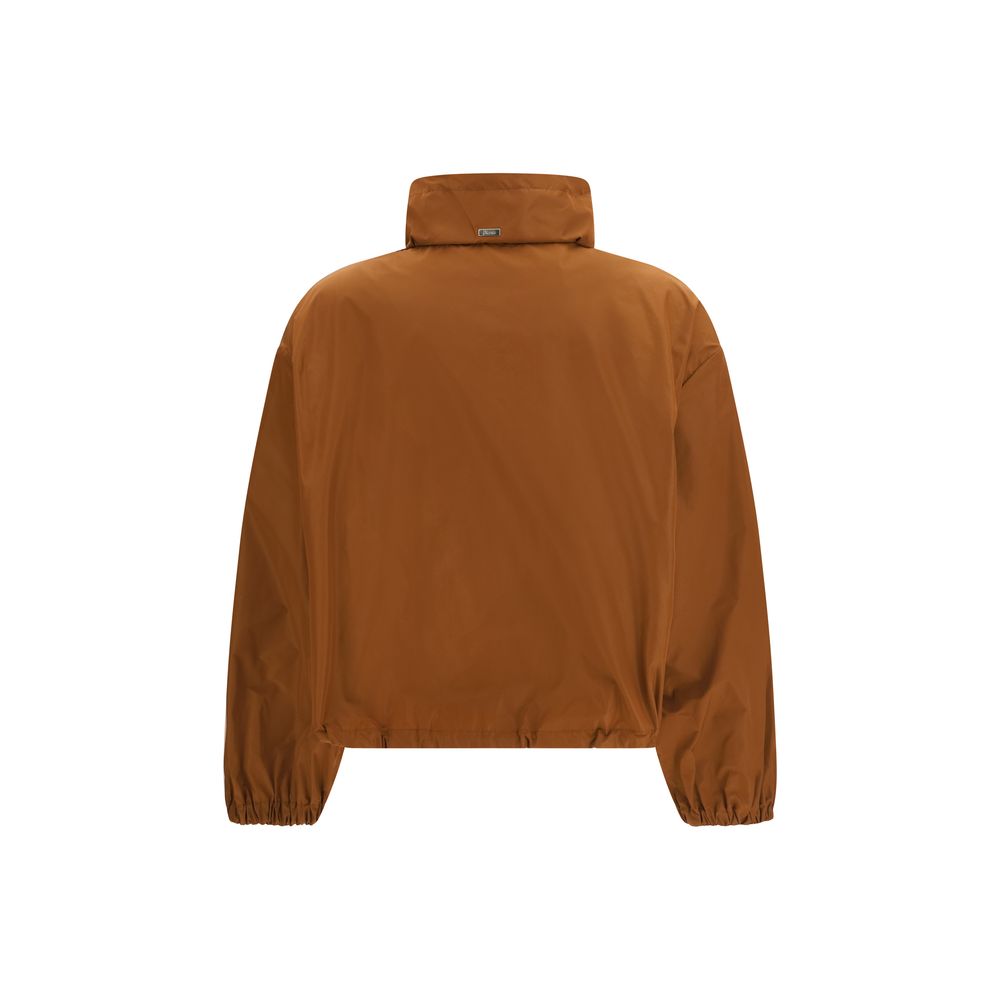 Brown Polyester Rain Coat - ventzia