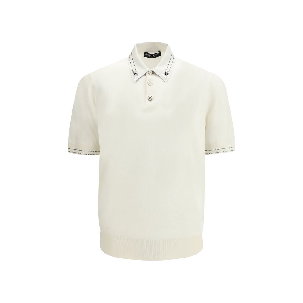 Beige Silk Polo Shirt - ventzia