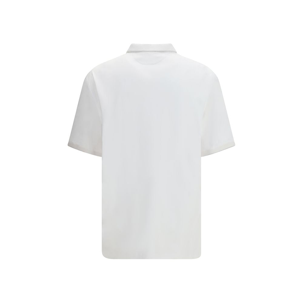 White Cotton Polo Shirt - ventzia