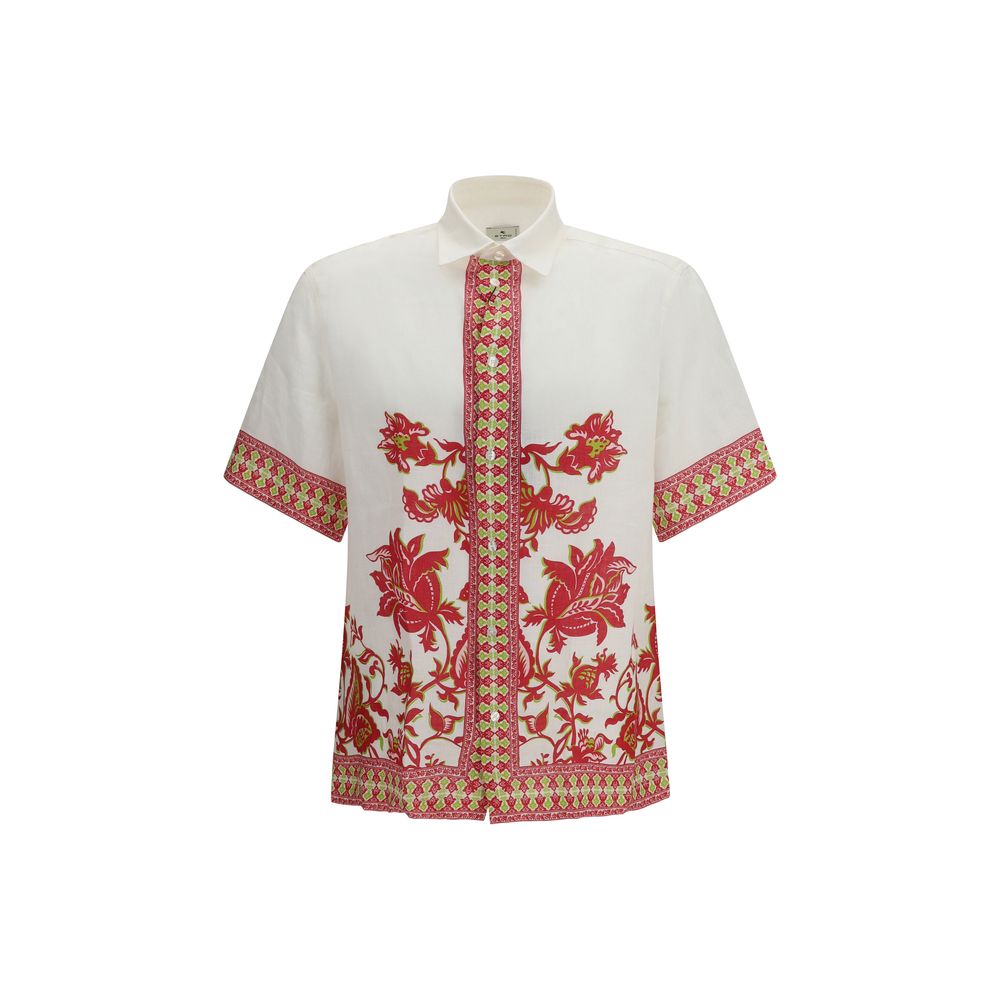 Multicolor Linen Pattern Shirt - ventzia