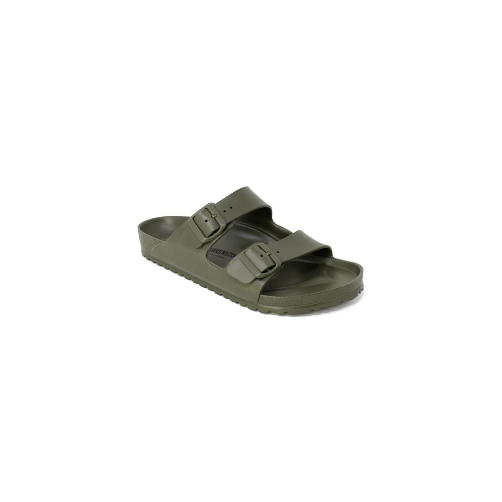 Green Plastic Flat Sandals - ventzia