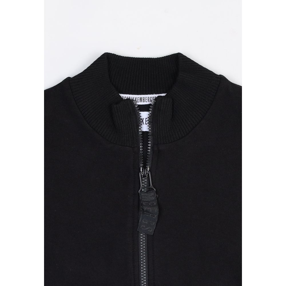 Black Cotton Sweatshirt - ventzia