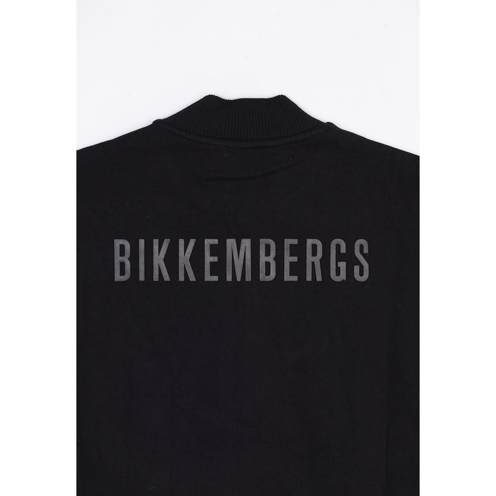 Black Cotton Sweatshirt - ventzia