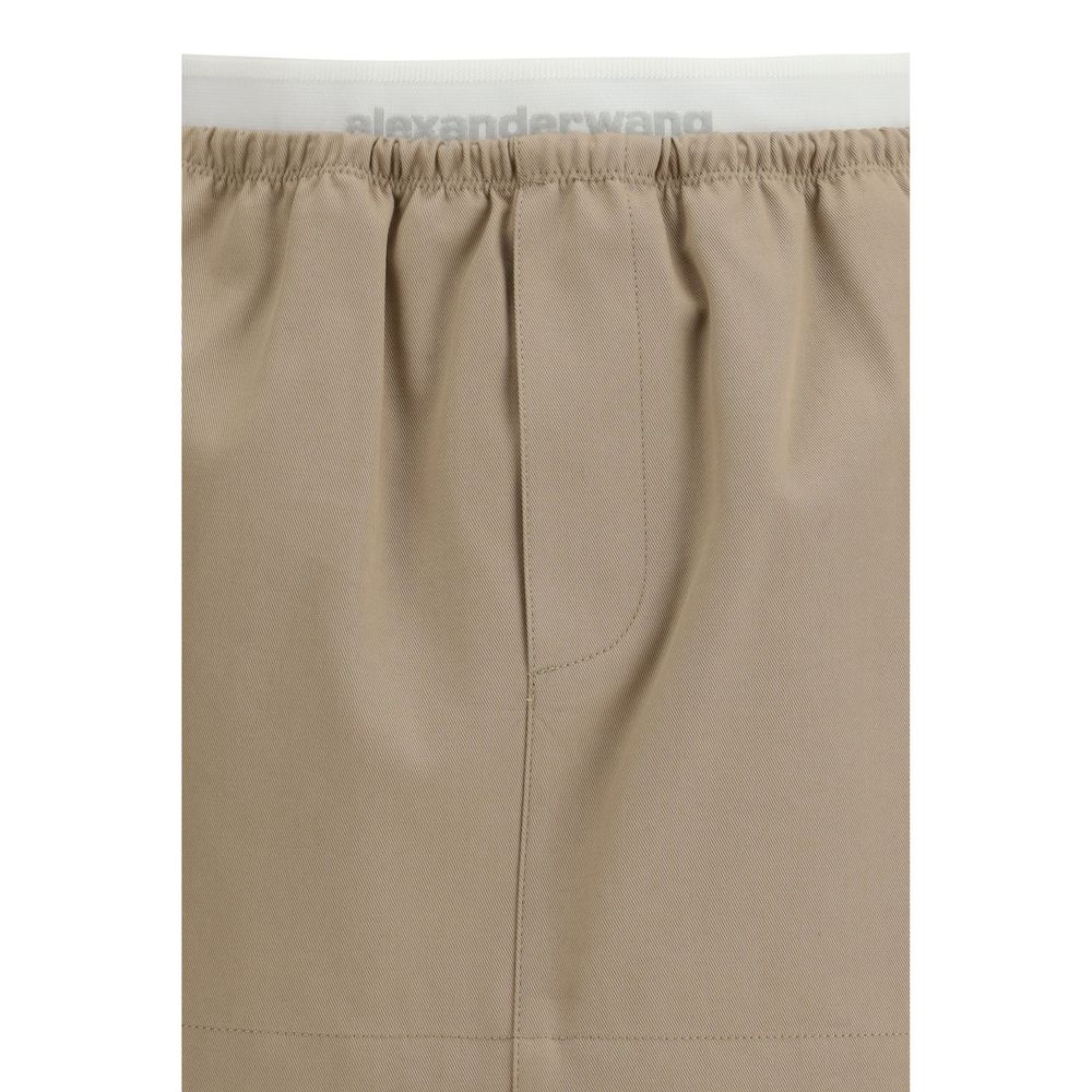 Beige Cotton Mini Skirt - ventzia