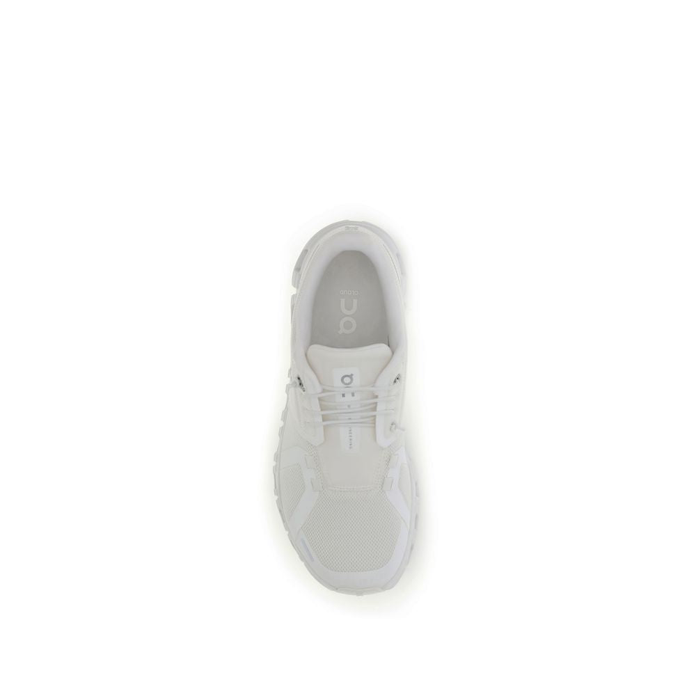 White Recycled Polyester Athletic Sneakers - ventzia