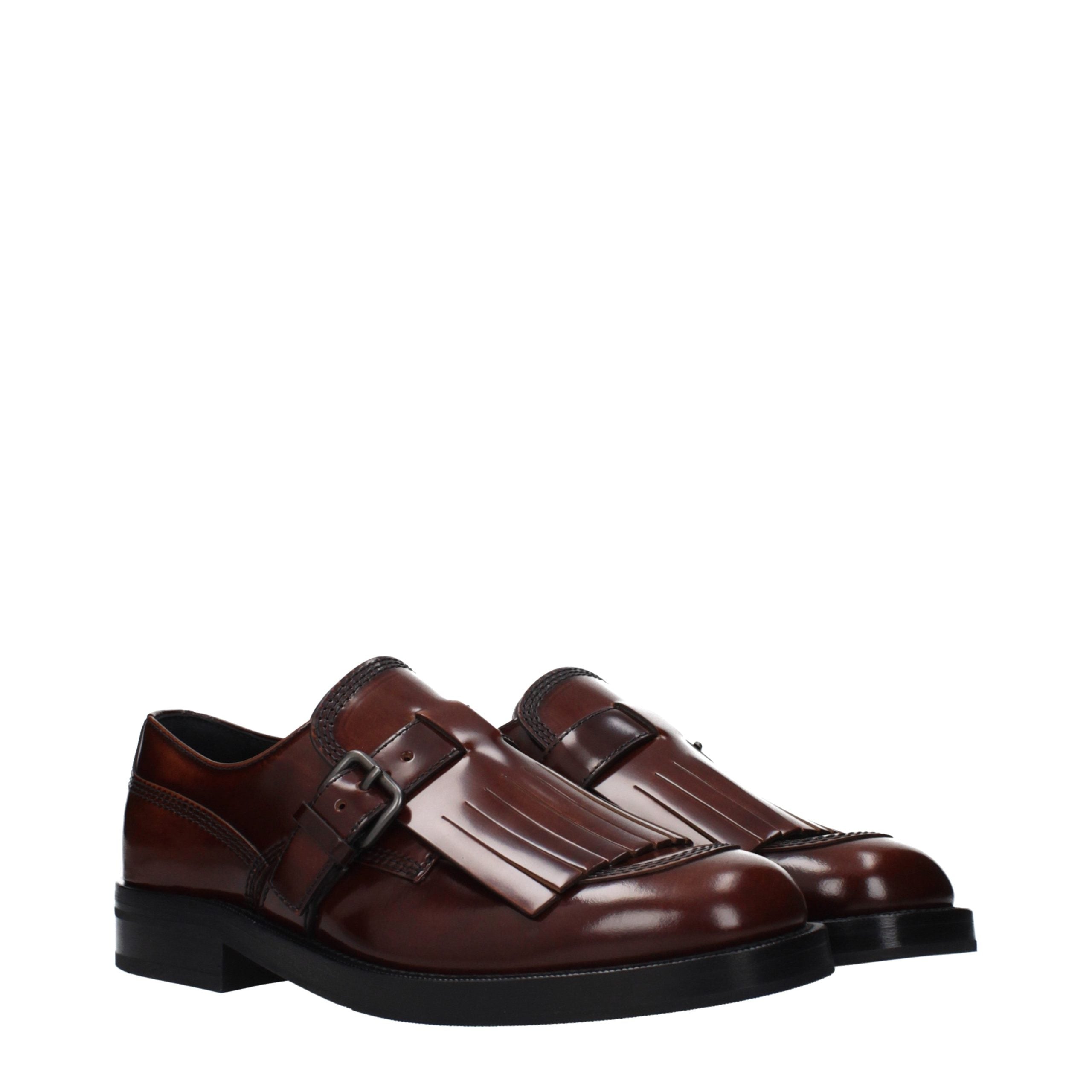 Brown Leather Oxfords And Derbies - ventzia