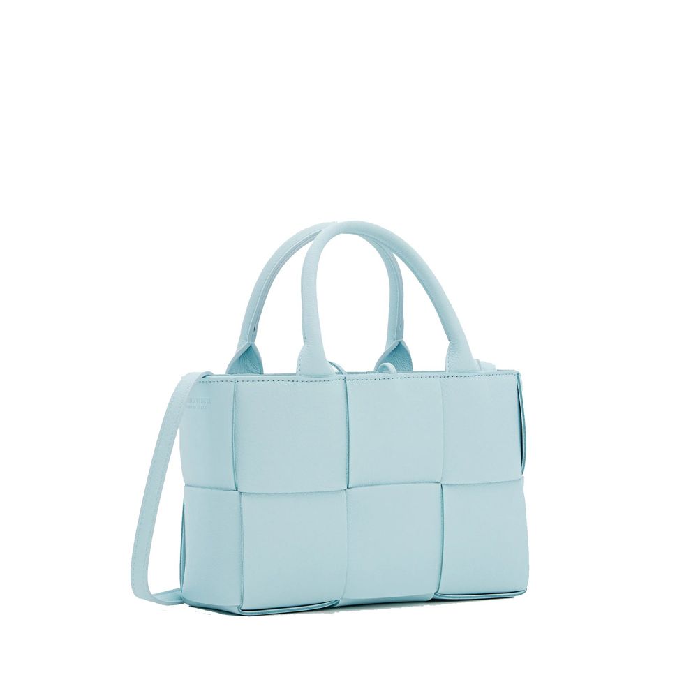 Blue Lamb Leather Tote Bag - ventzia