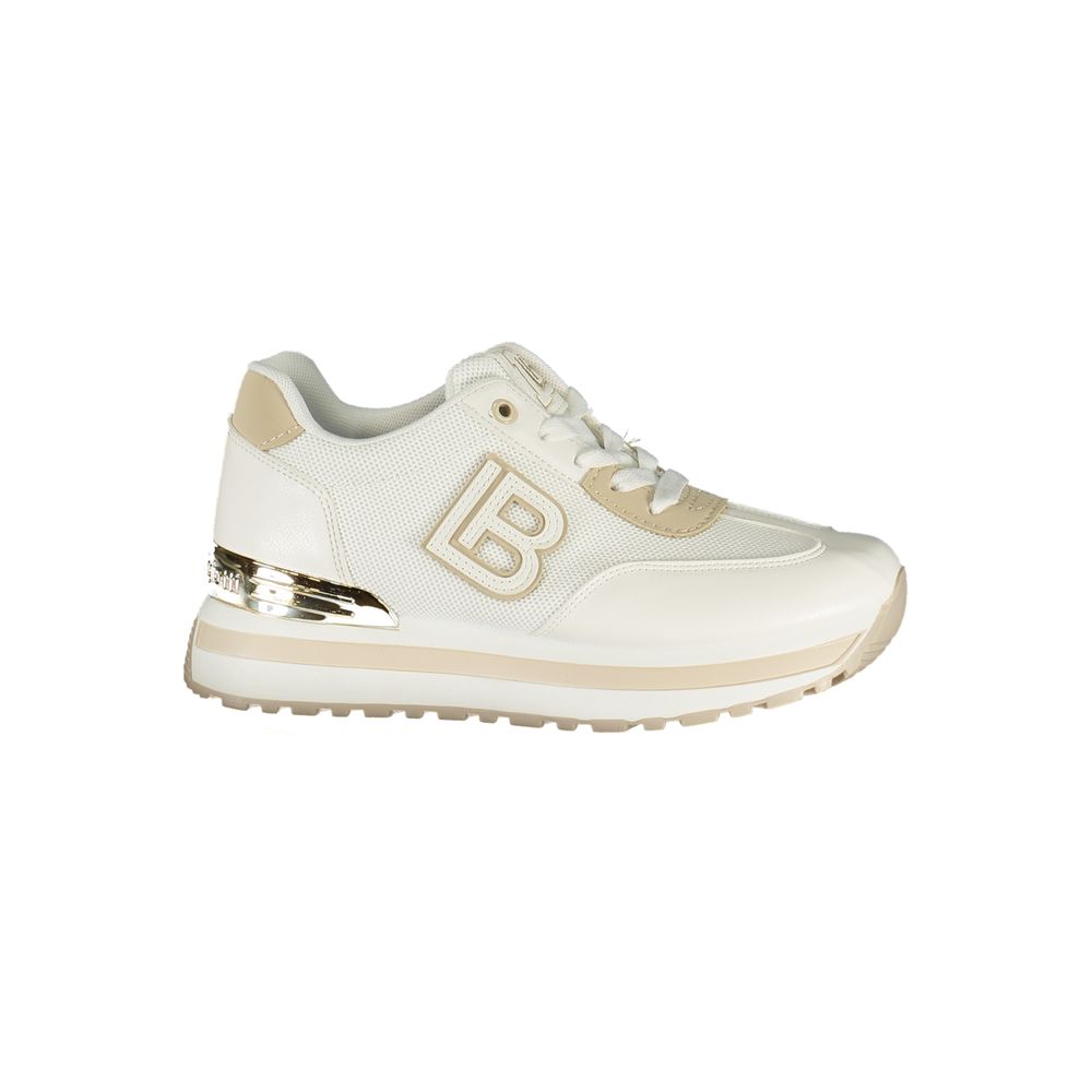White Polyurethane Women Sneaker - ventzia