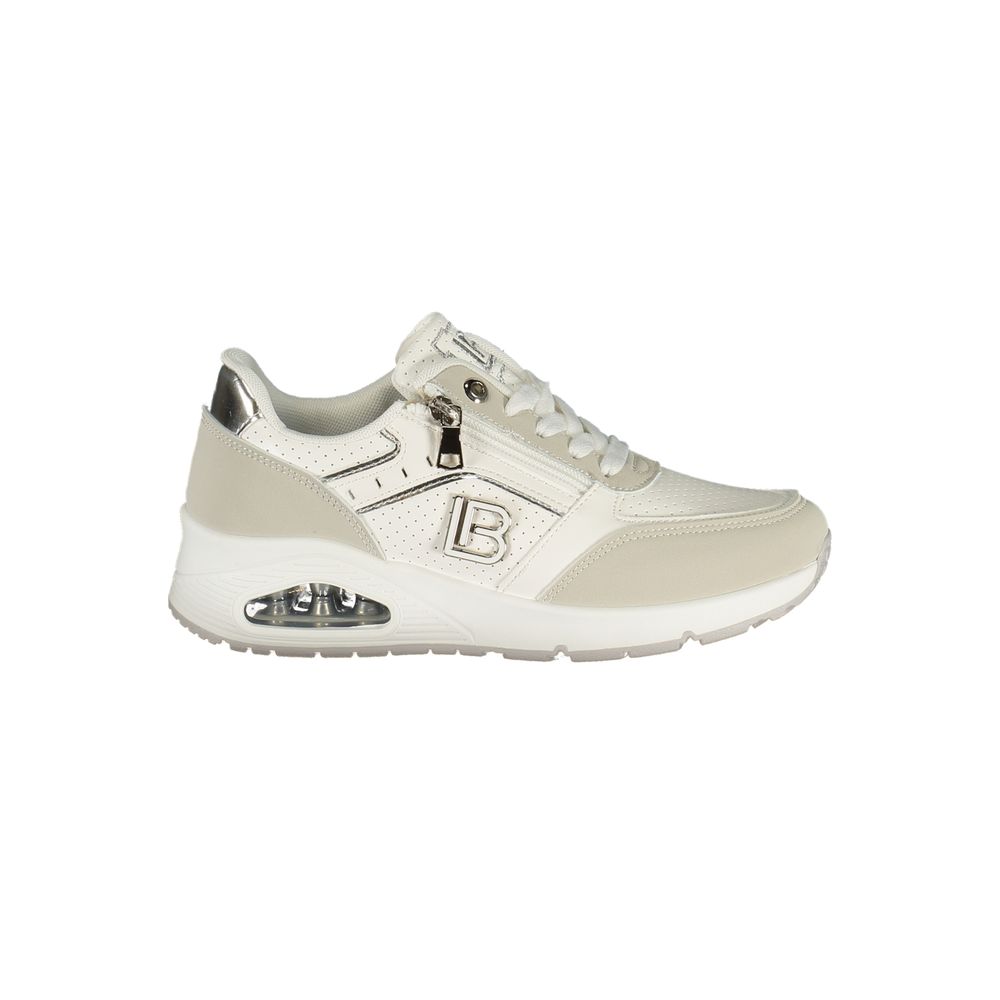 Bianco Poliestere Women Sneaker - ventzia