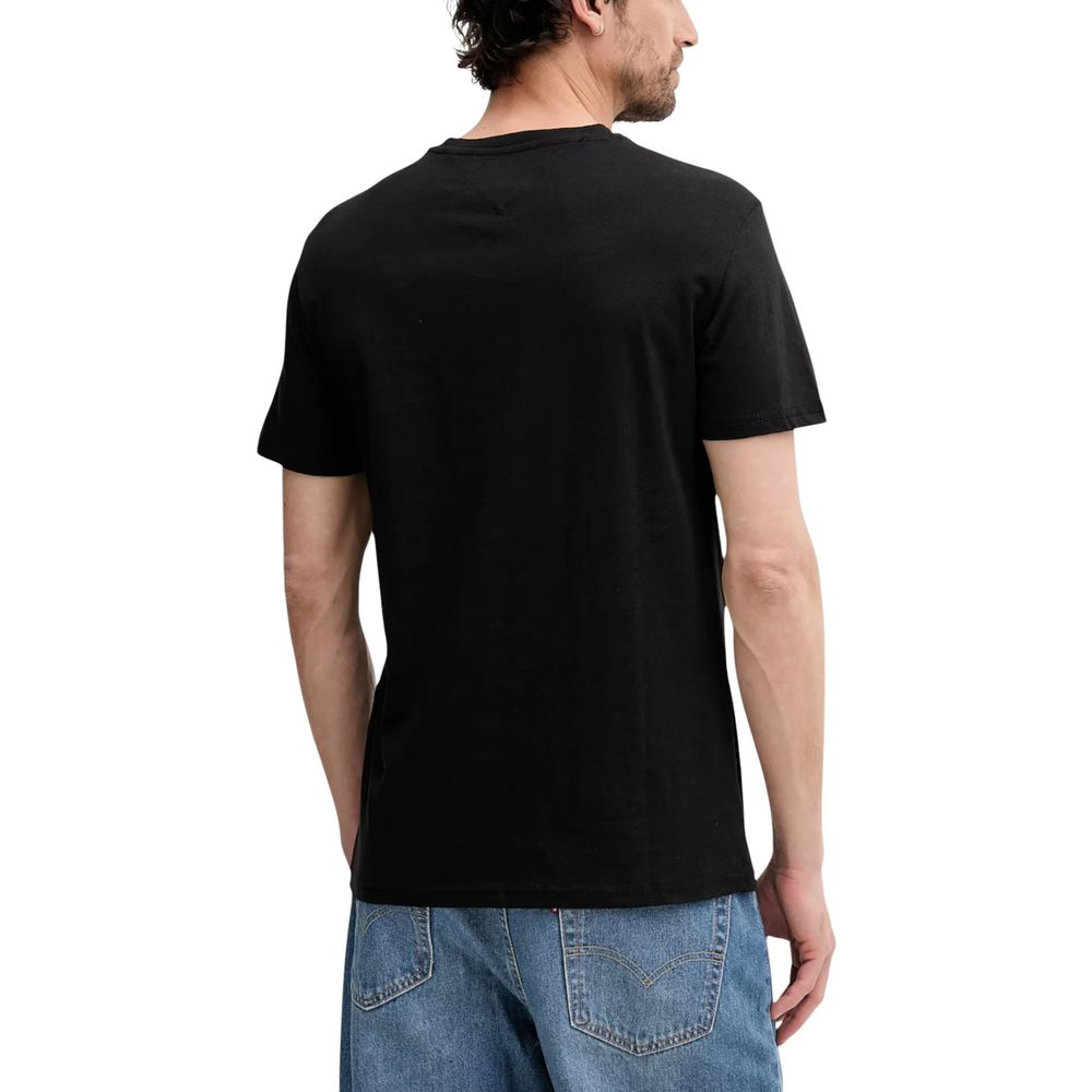 Black Recycled Cotton T-Shirt - ventzia