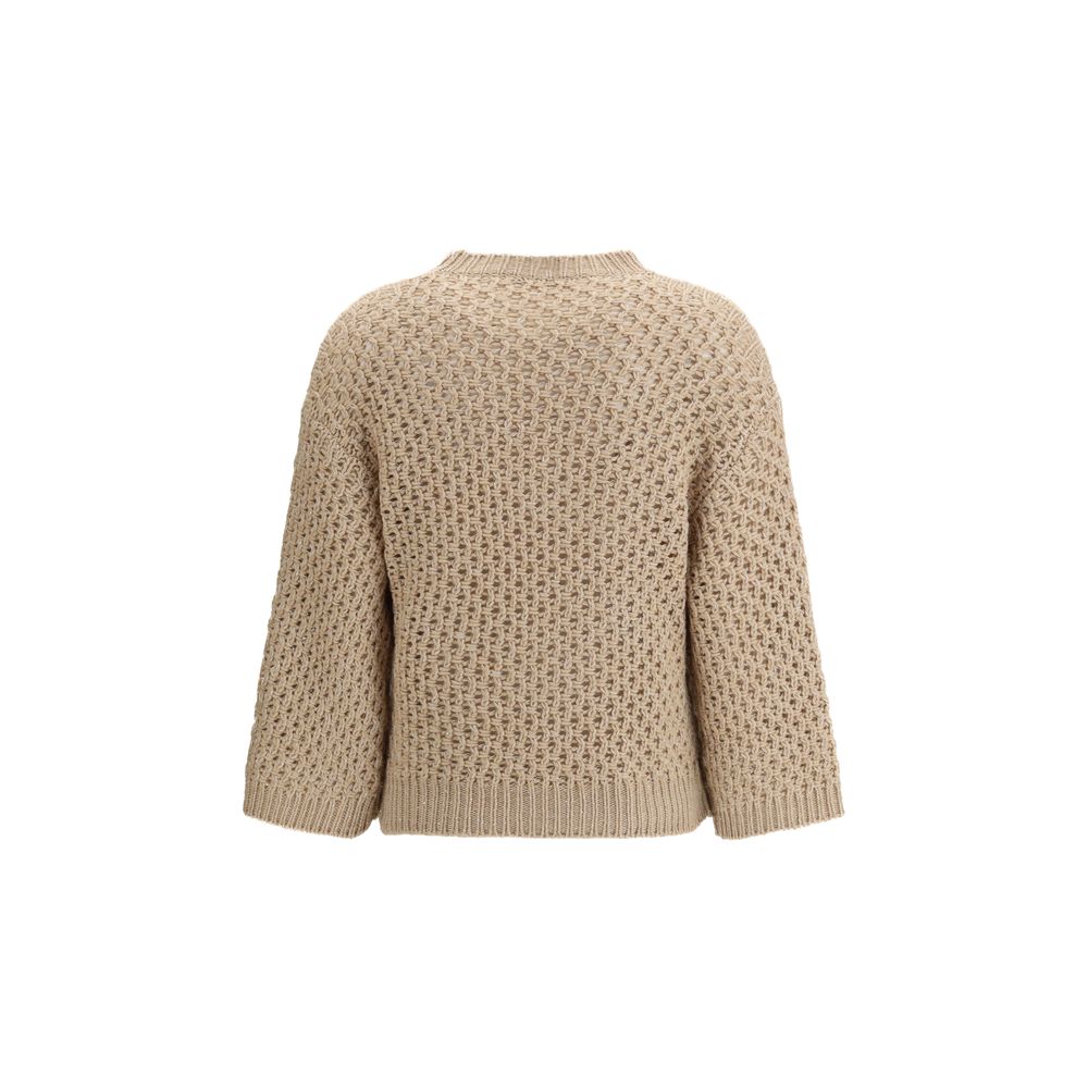 Beige Fleece Wool Sweatshirt - ventzia