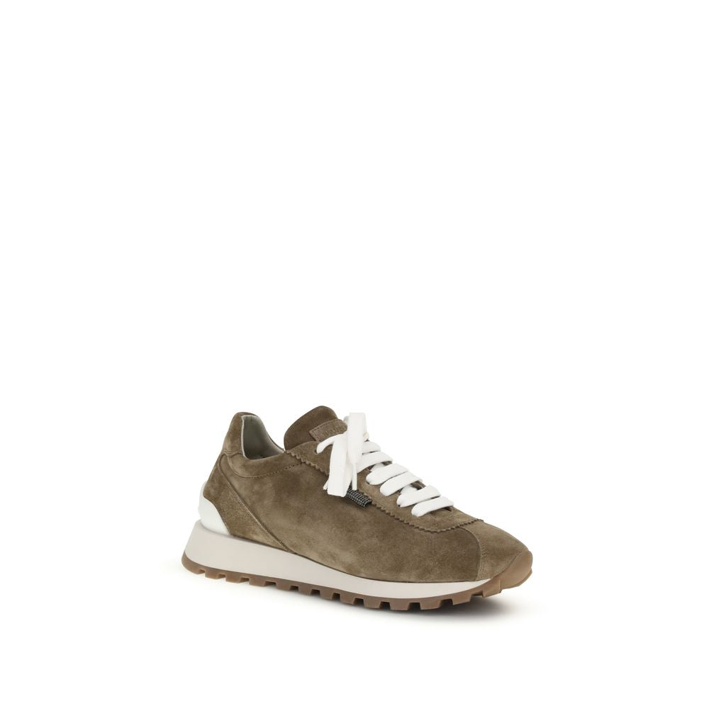 Brown Calf Leather Bos Taurus Platform Sneakers - ventzia