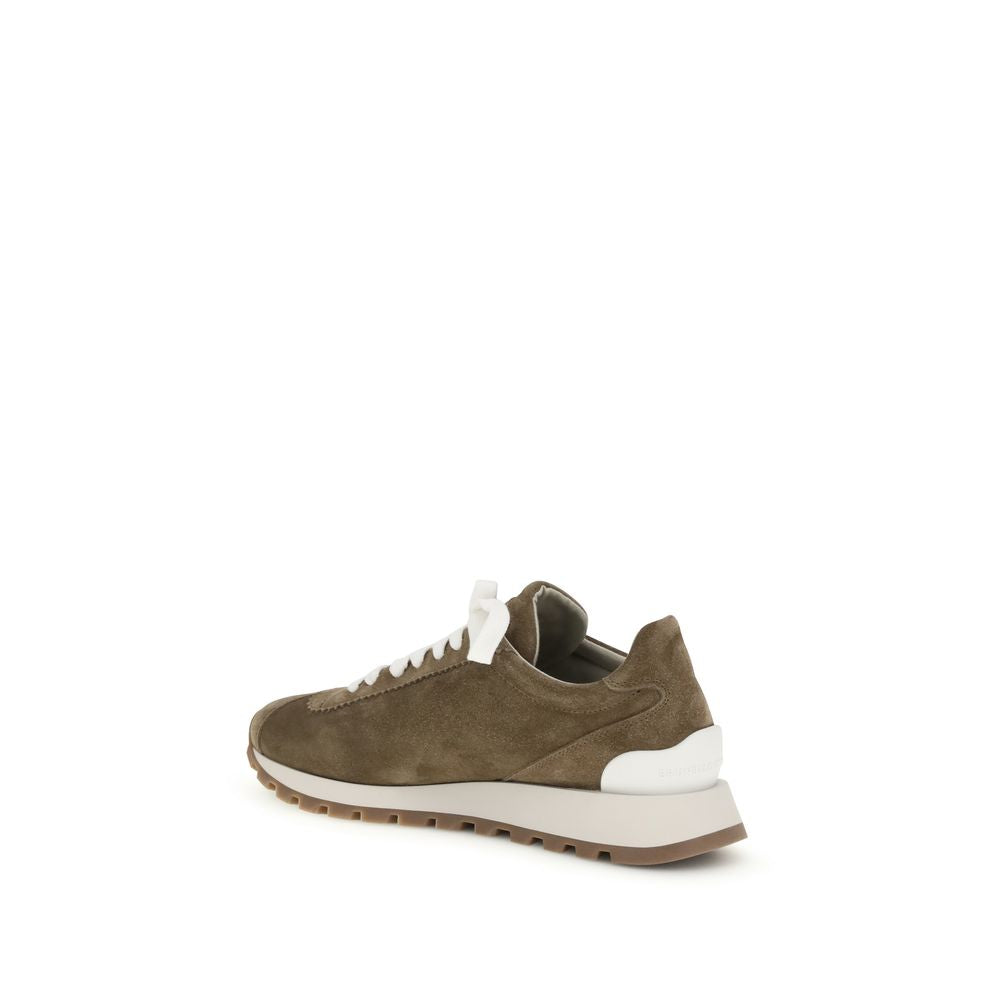 Brown Calf Leather Bos Taurus Platform Sneakers - ventzia
