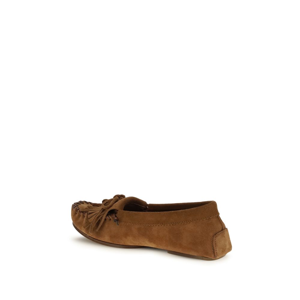 Brown Calf Leather Bos Taurus Slip-On Loafers - ventzia