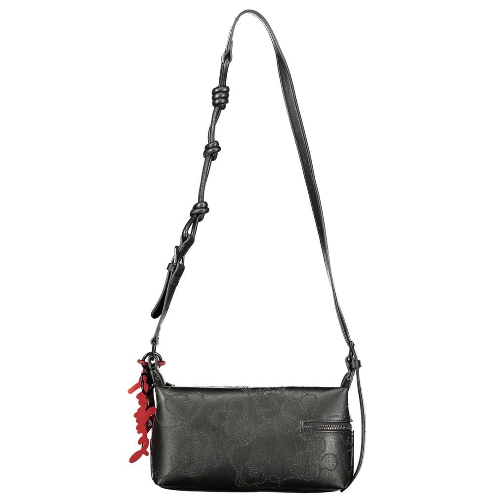 Black Polyurethane Women's Handbag - ventzia