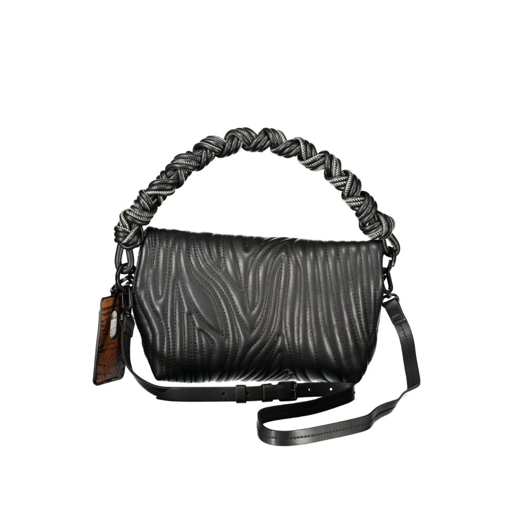 Ecru Polyurethane Women's Handbag - ventzia