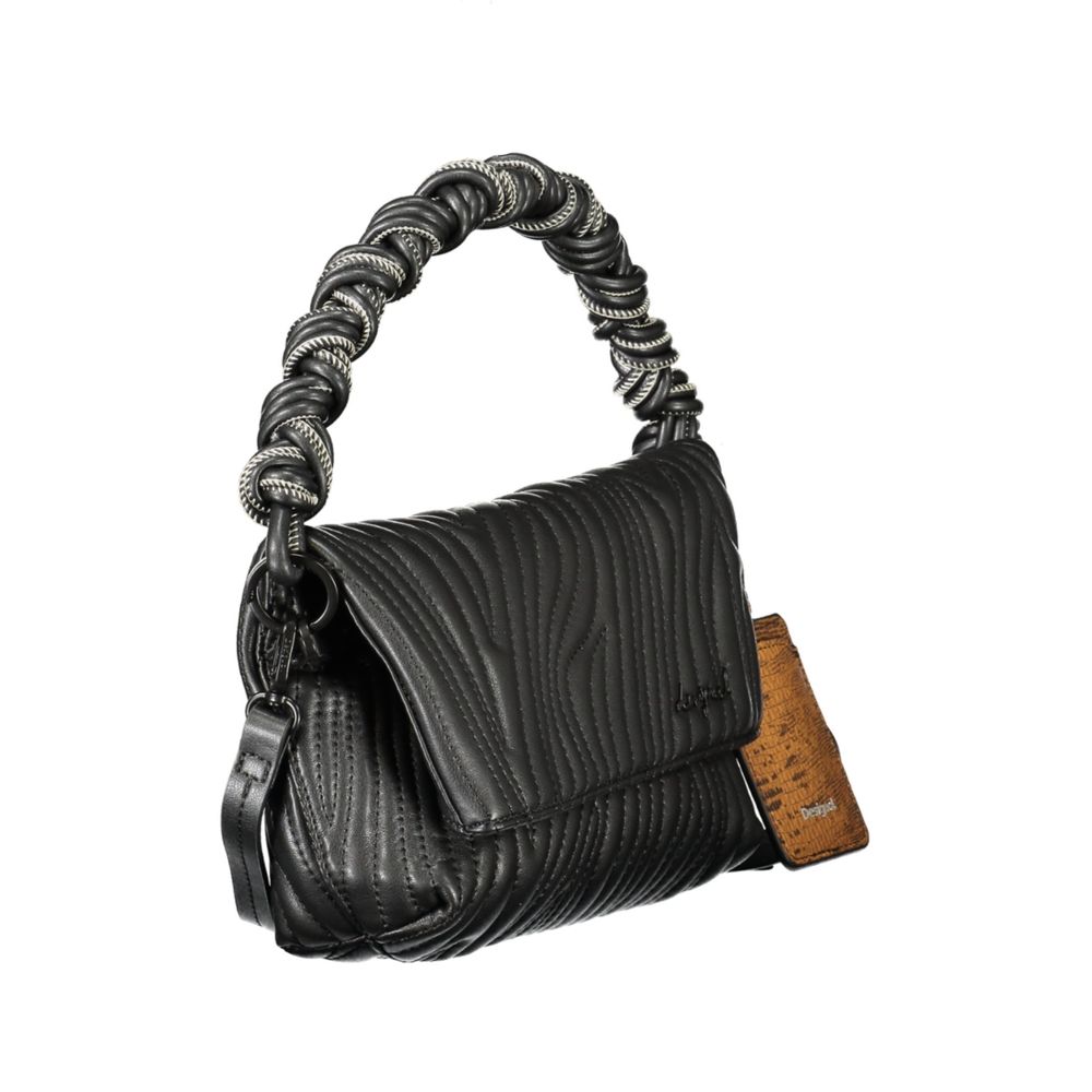 Ecru Polyurethane Women's Handbag - ventzia