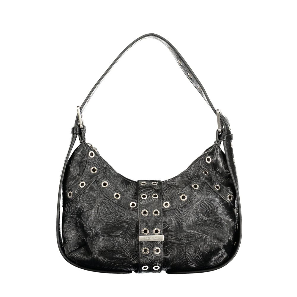 Black Polyurethane Women's Mini Bag - ventzia