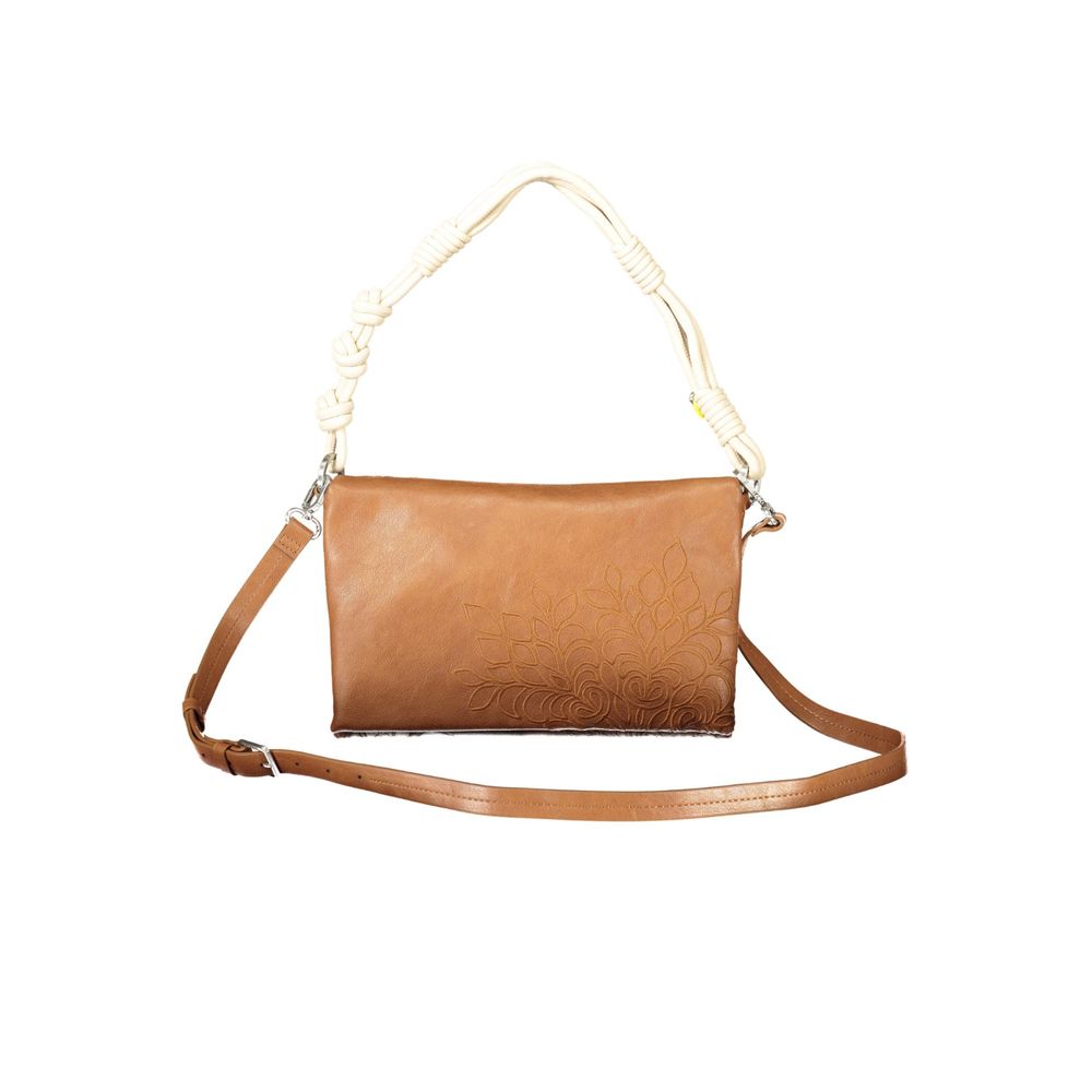 Marrone Polyurethane Women Handbag - ventzia