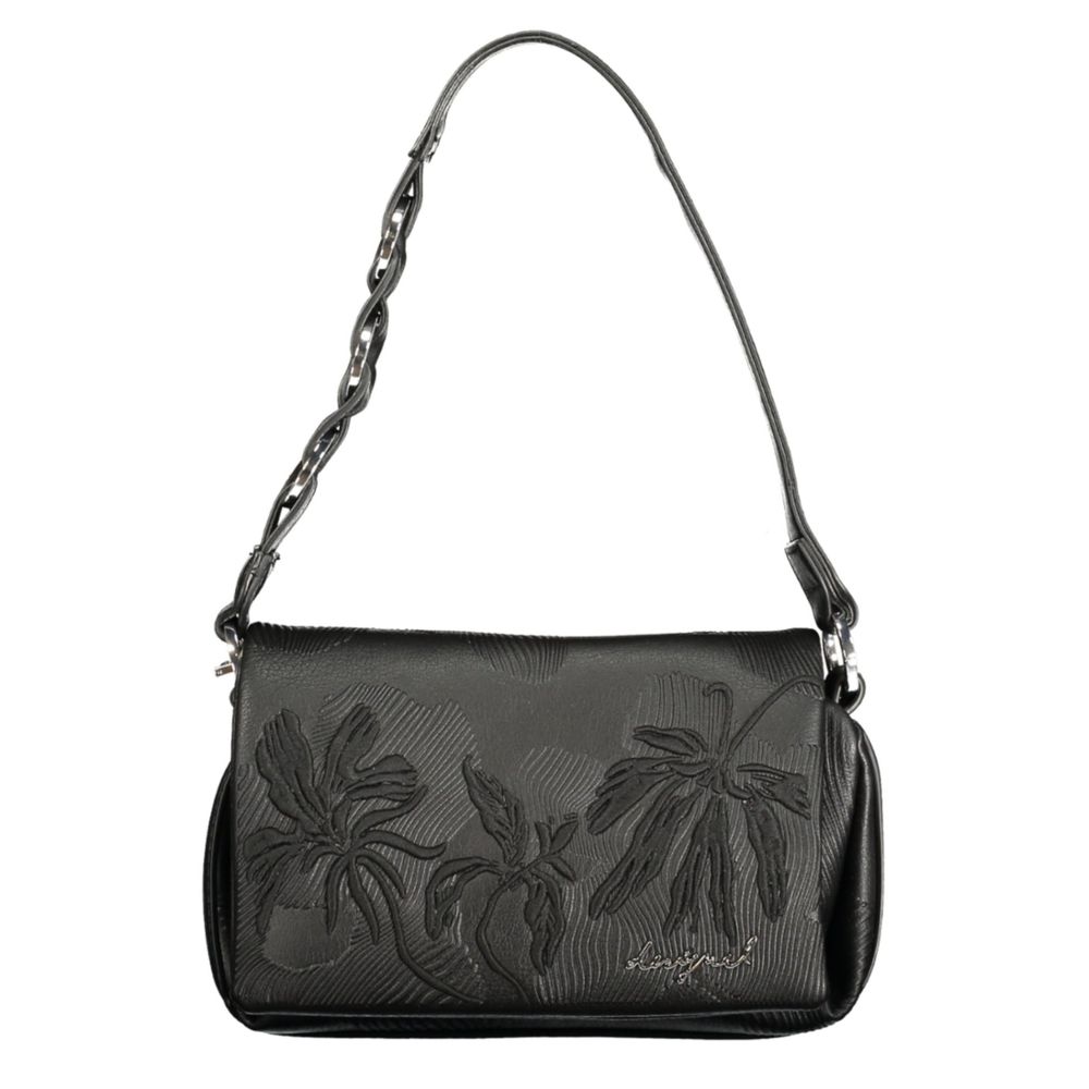 Black Polyurethane Women's Bag - ventzia