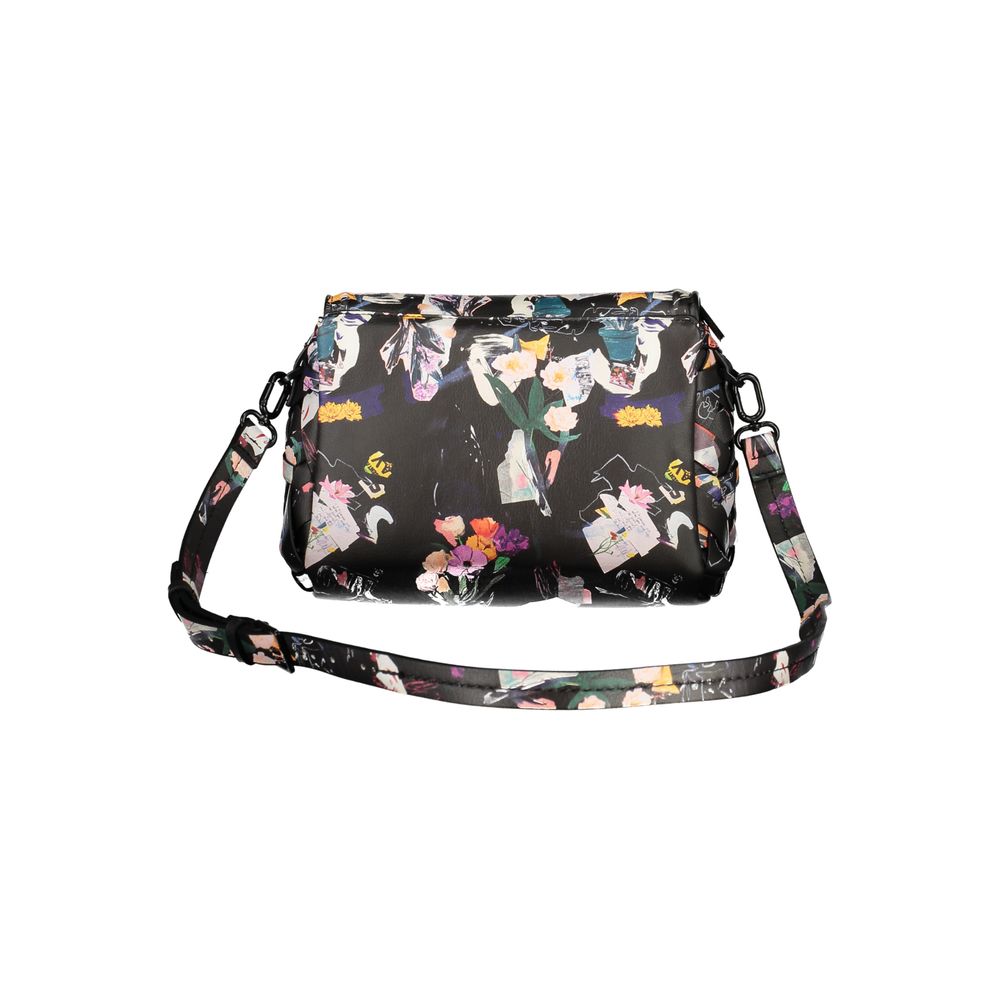 Black Polyurethane Women Handbag - ventzia