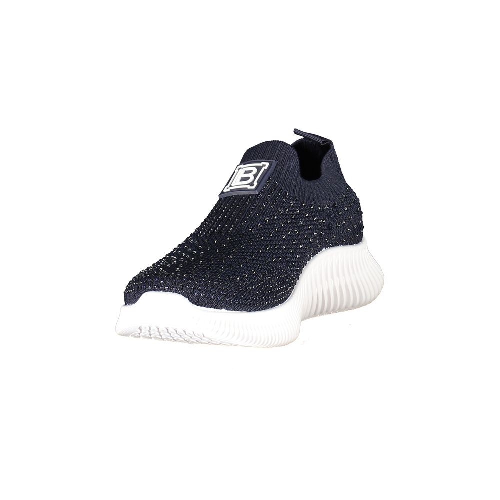 Blue Polyester Women Sneaker