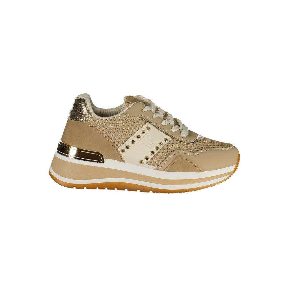 Beige Polyurethane Woman Sneaker - ventzia