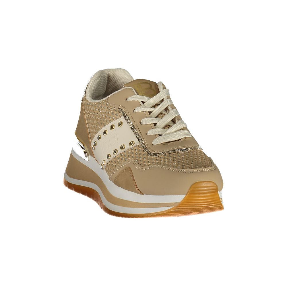Beige Polyurethane Woman Sneaker - ventzia