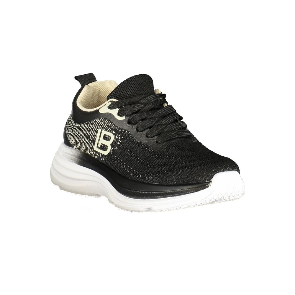 Black Polyester Women Sneaker - ventzia
