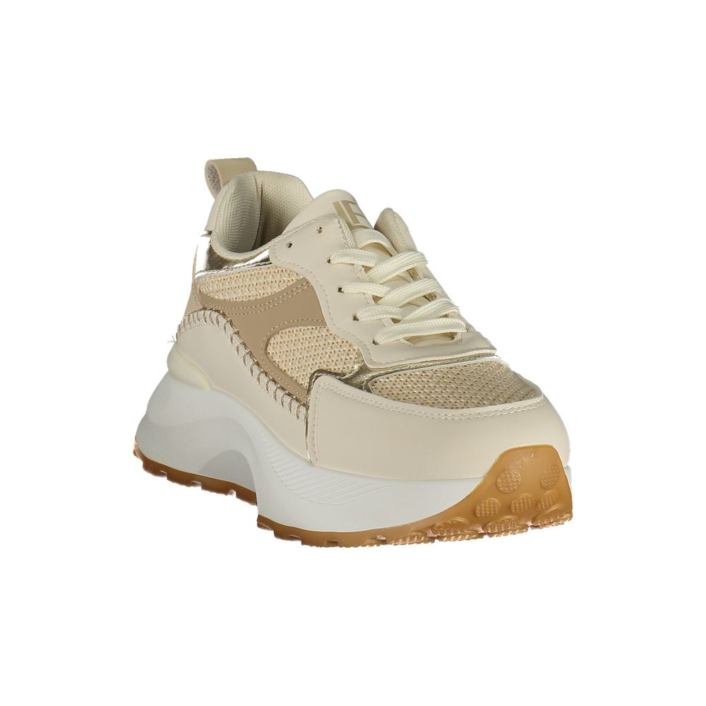 Beige Polyurethane Women's Sneaker - ventzia