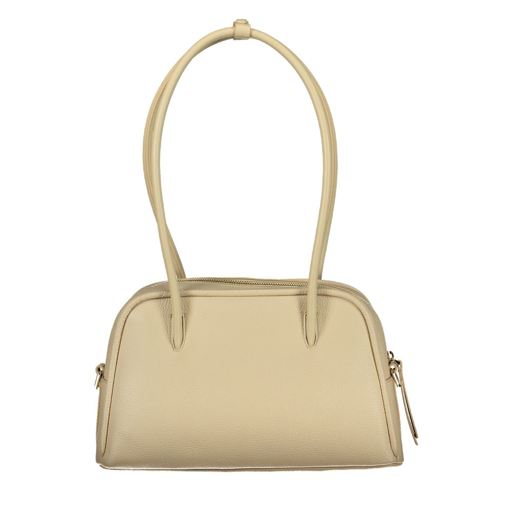 Beige Leather Women Handbag - ventzia