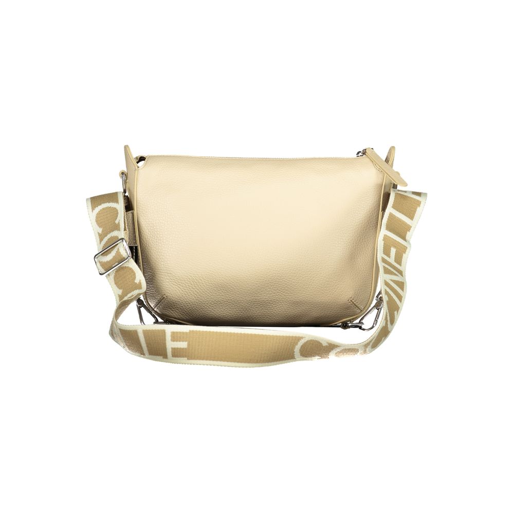 Beige Leather Women Handbag - ventzia