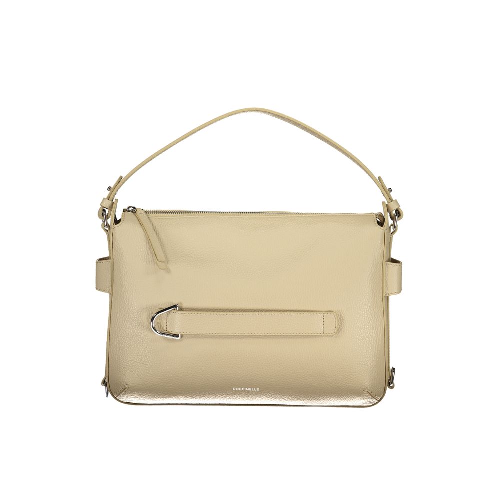 Beige Leather Women Handbag - ventzia