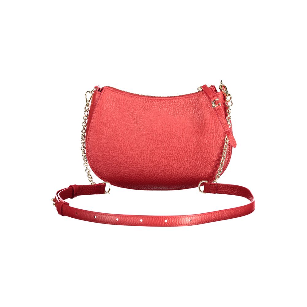 Red Leather Handbag - ventzia