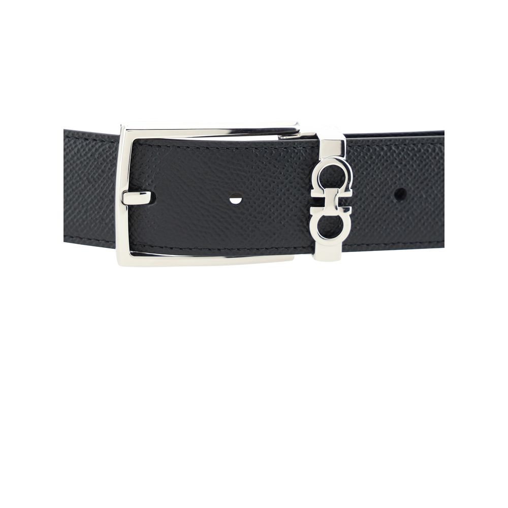 Black Leather Regular Belt - ventzia