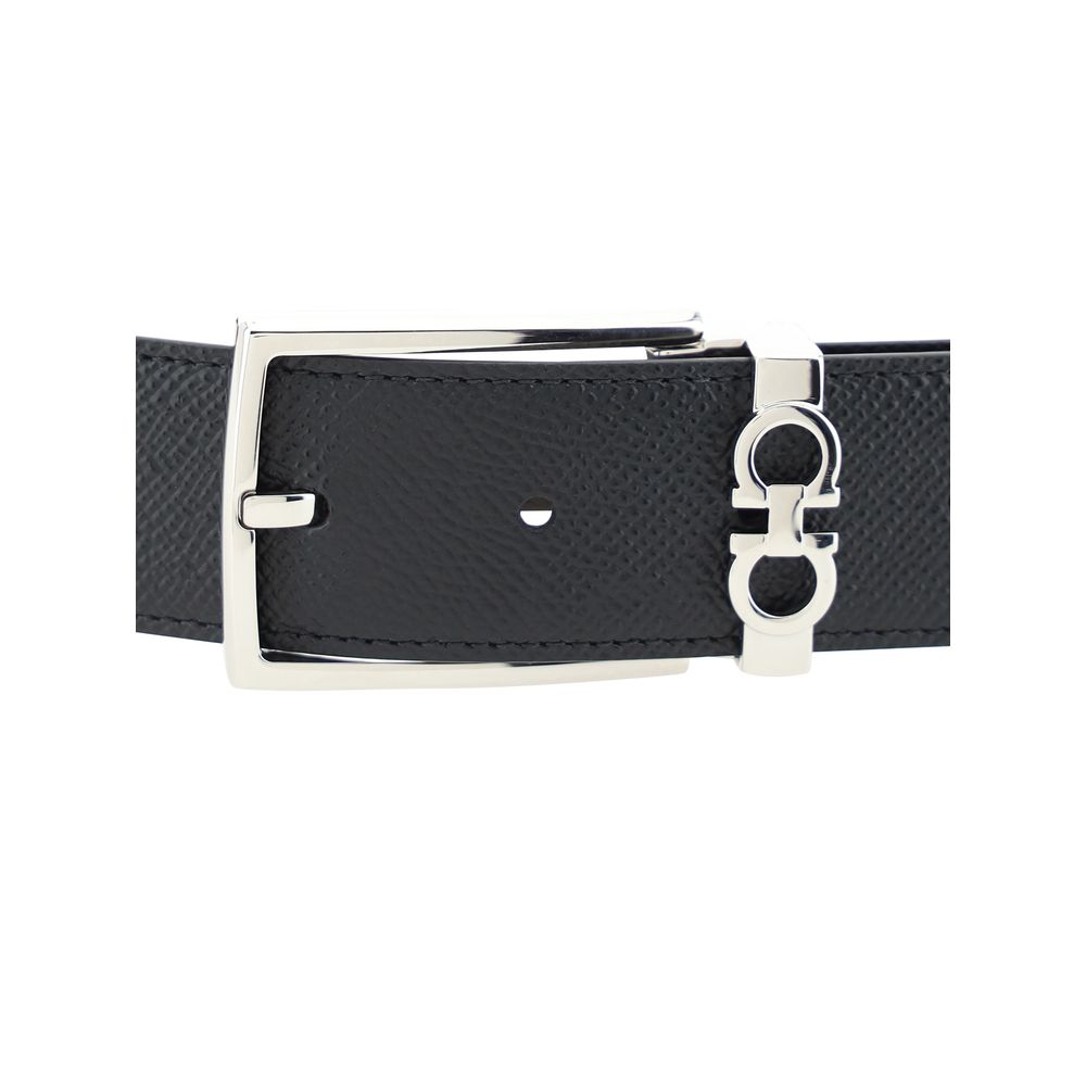 Black Leather Regular Belt - ventzia