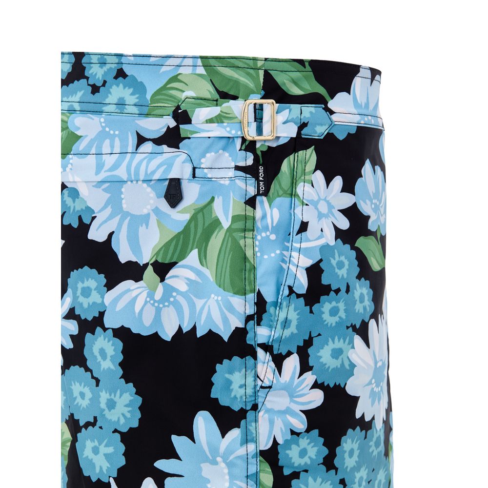 Blue Polyamide Swim Shorts - ventzia