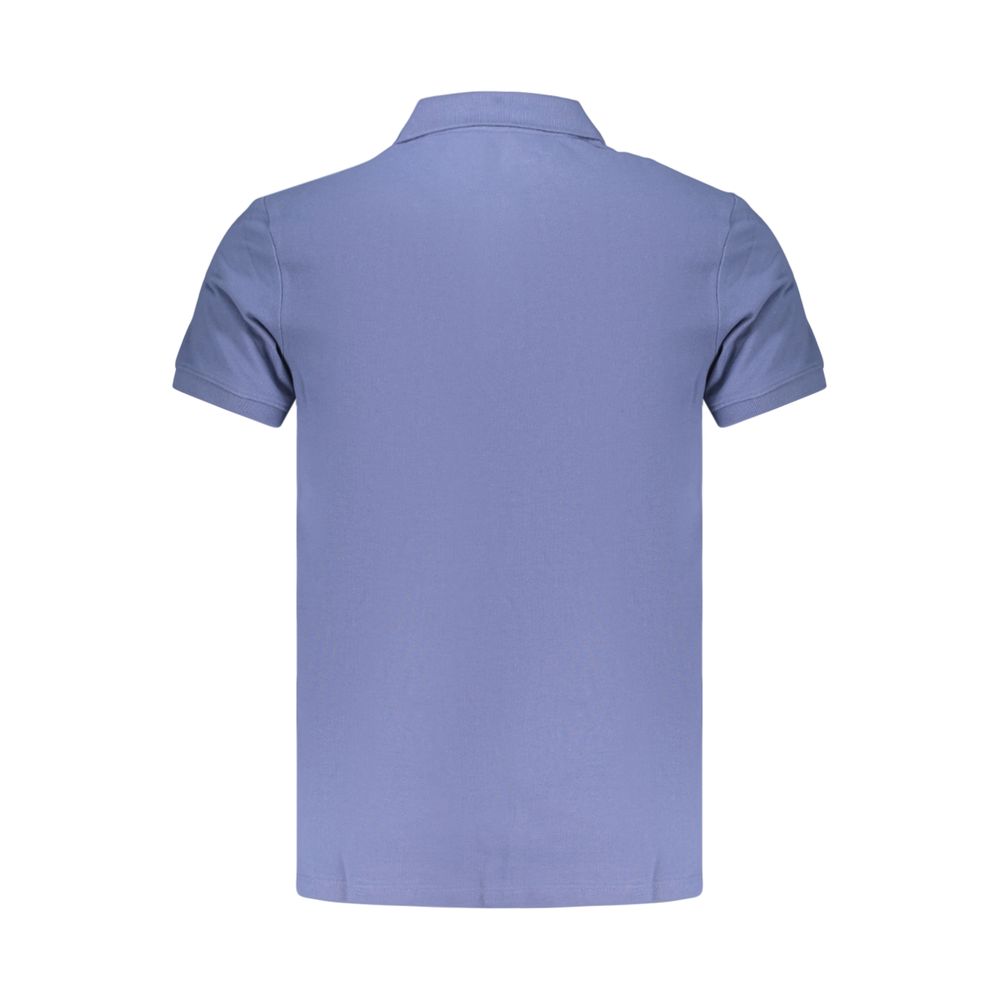 Blue Cotton Men Polo - ventzia