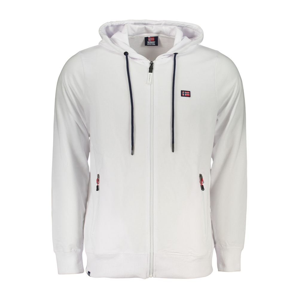 White Cotton Men's Sweatshirt Hoodie