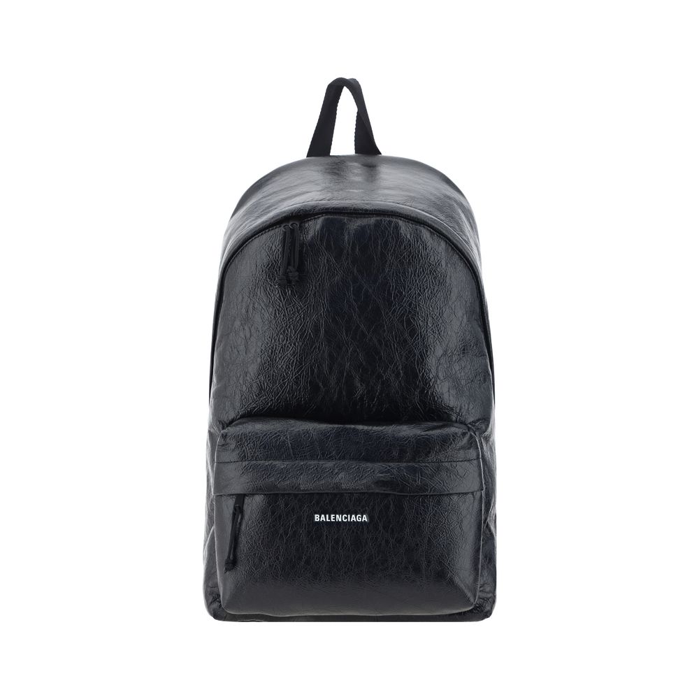 Black Calf Leather Bos Taurus Backpack - ventzia
