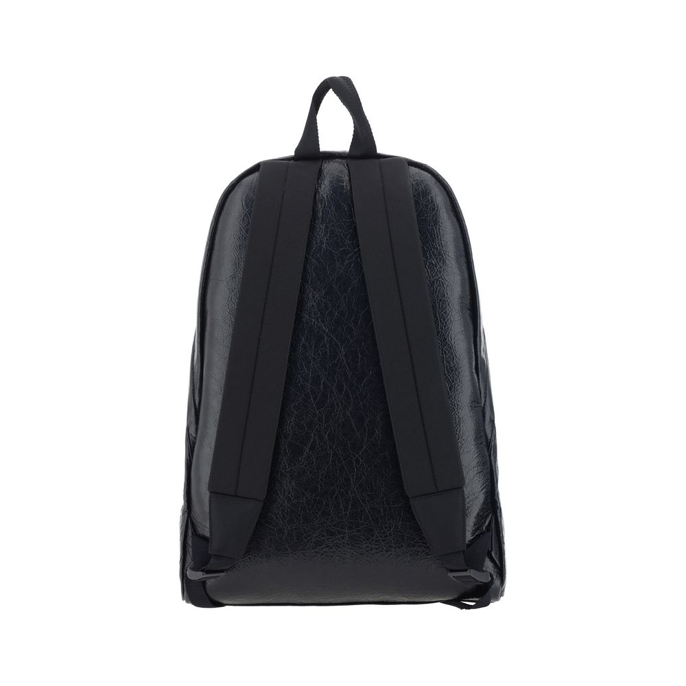 Black Calf Leather Bos Taurus Backpack - ventzia