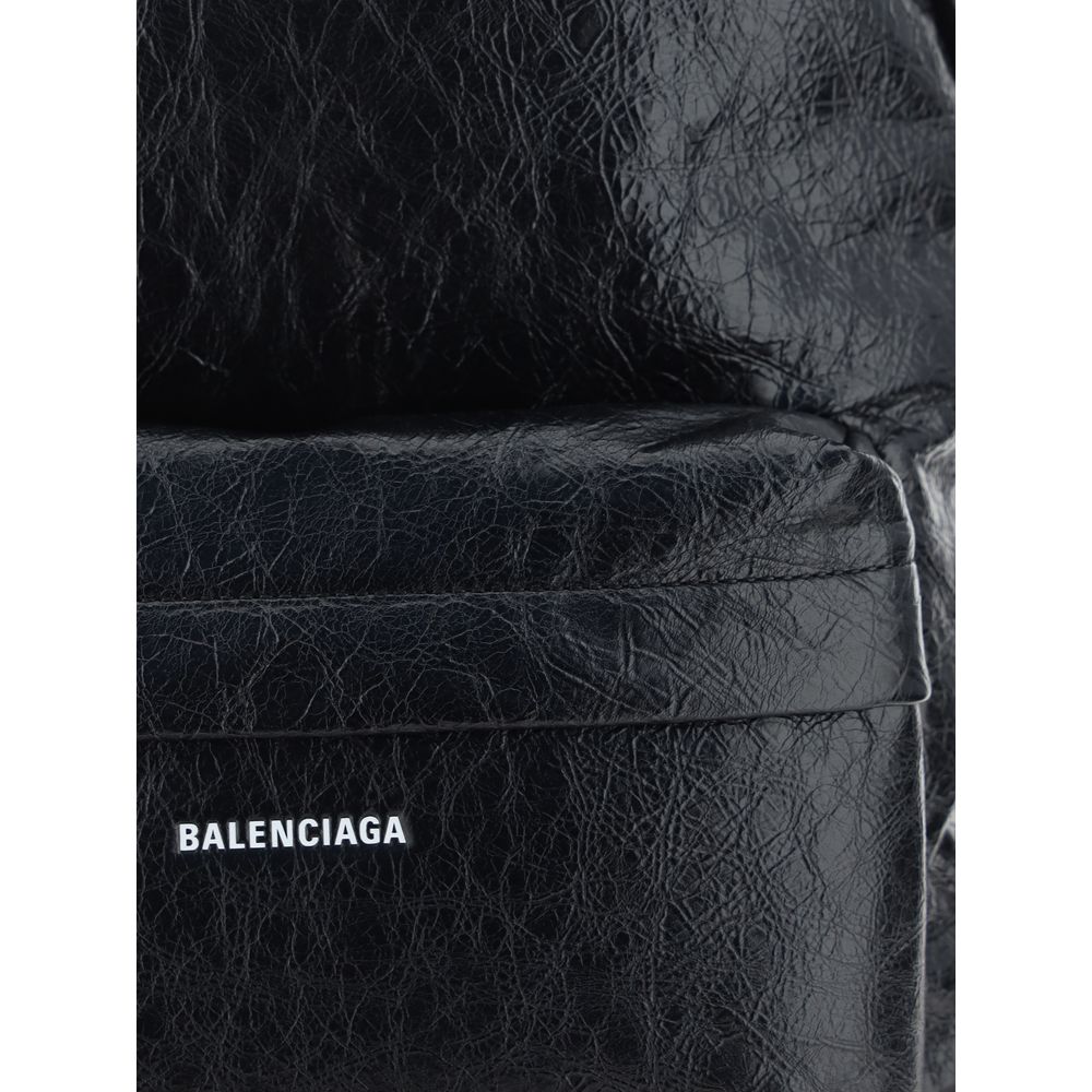 Black Calf Leather Bos Taurus Backpack - ventzia