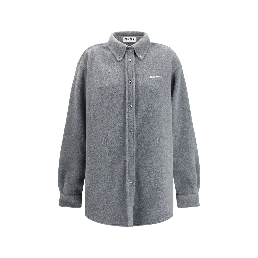 Gray Polyester Shirt - ventzia