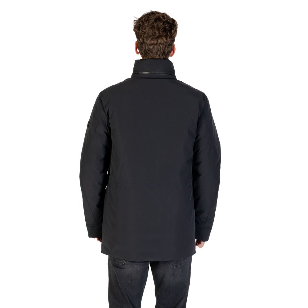 Black Polyester Parka - ventzia