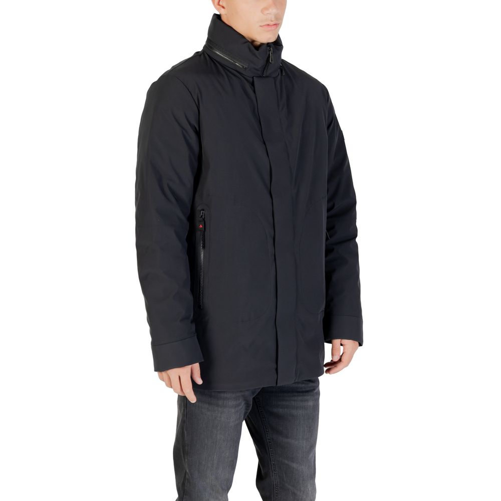 Black Polyester Parka - ventzia