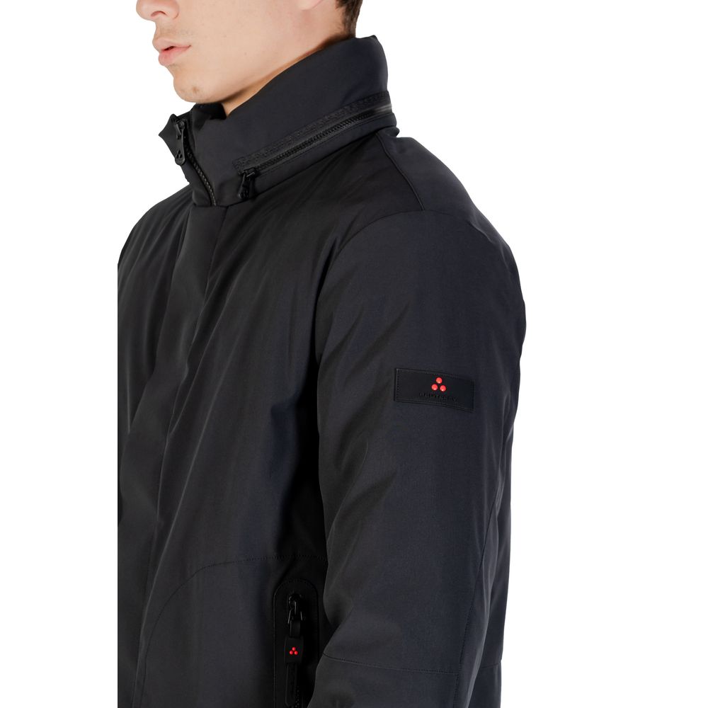 Black Polyester Parka - ventzia