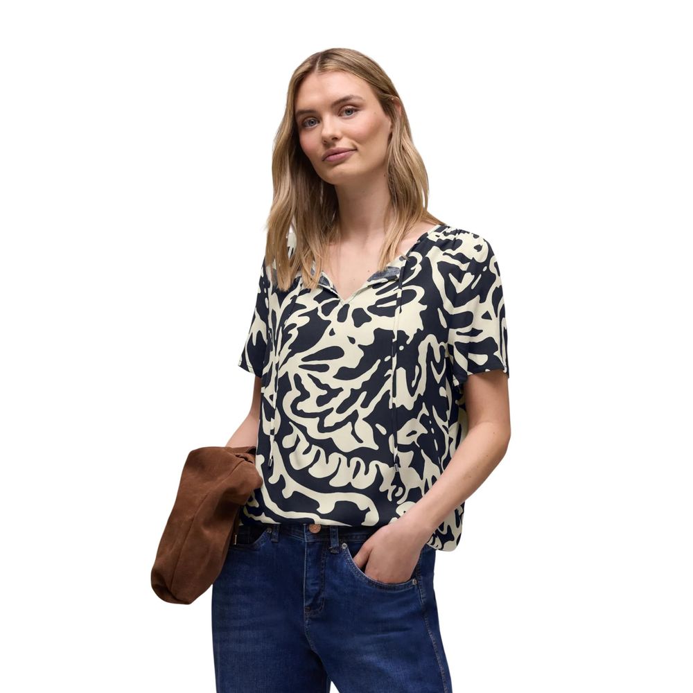 Blue Viscose Blouse - ventzia